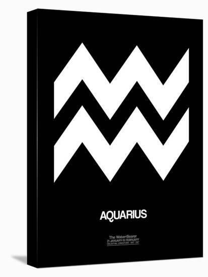 Aquarius Zodiac Sign White-NaxArt-Stretched Canvas