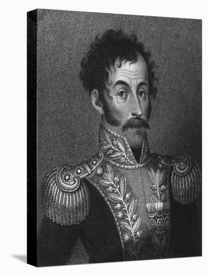 Aquatint Portrait of Simon Bolivar-null-Premier Image Canvas