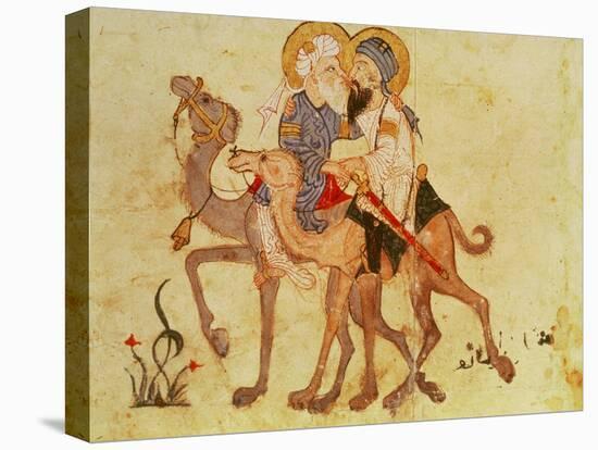 Arab 3929 F.122 Farewells of Abu-Zayd and Al-Harith before the Return to Mecca-null-Premier Image Canvas