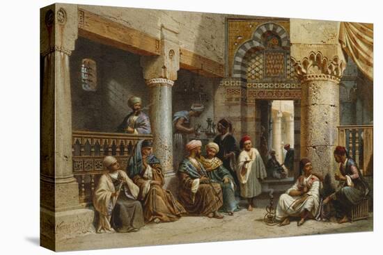 Arab Figures in a Coffee House, 1870-Carl Friedrich Heinrich Werner-Premier Image Canvas