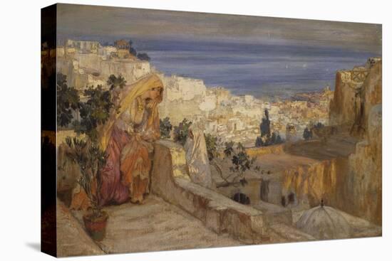 Arab Woman on a Rooftop, Algiers Beyond-Frederick Arthur Bridgman-Premier Image Canvas