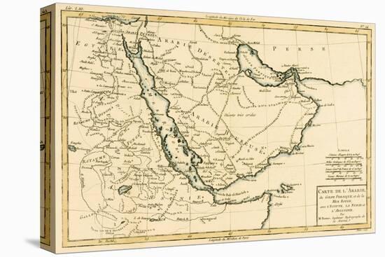 Arabia, the Persian Gulf and the Red Sea, with Egypt, Nubia and Abyssinia, from 'Atlas De Toutes…-Charles Marie Rigobert Bonne-Premier Image Canvas