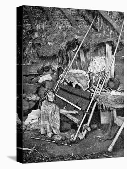 Araucanian Woman Weaving, Chile, 1922-null-Premier Image Canvas