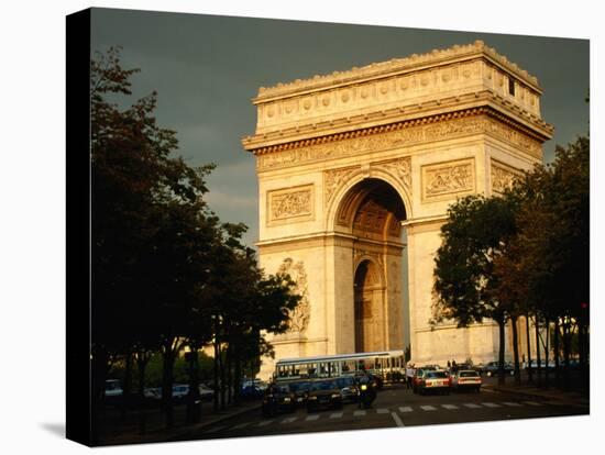 Arc De Triomphe at Dusk, Paris, France-Brent Winebrenner-Premier Image Canvas