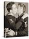 Arcade Photo of Two U.S. Navy Crows Kissing, C.1940-null-Premier Image Canvas