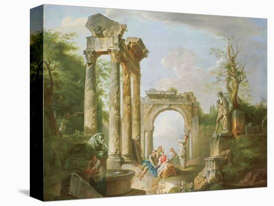 Arcadian Scene, 18th Century-Giovanni Paolo Pannini-Premier Image Canvas