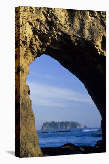 Arch in Sea Stack, Rialto Beach, Olympic National Park, Washington, USA-Merrill Images-Premier Image Canvas
