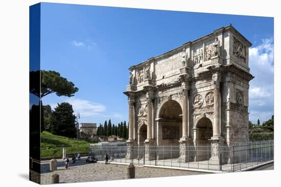 Arch of Constantine, Arch of Titus Beyond, Ancient Roman Forum, Rome, Lazio, Italy-James Emmerson-Premier Image Canvas