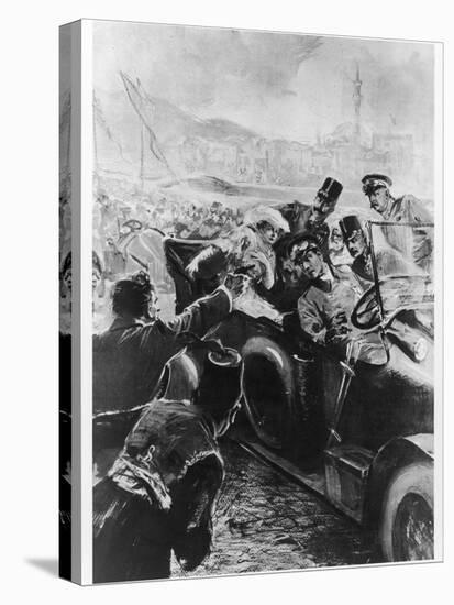 Archduke Franz Ferdinand and His Wife Assassinated in Sarajevo-Schwormstaedt-Premier Image Canvas
