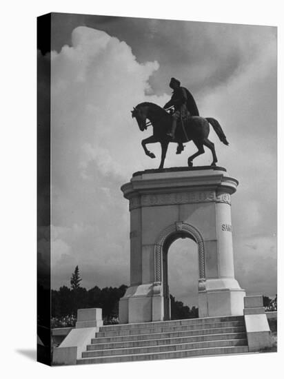 Arched Monument with Equestrian Statue of Sam Houston-Alfred Eisenstaedt-Premier Image Canvas