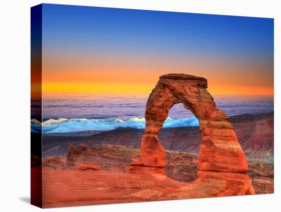 Arches National Park Delicate Arch Sea of Clouds in Moab Utah USA Photo Mount-holbox-Premier Image Canvas