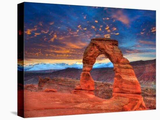 Arches National Park Delicate Arch Sunset in Moab Utah USA Photo Mount-holbox-Premier Image Canvas