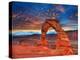 Arches National Park Delicate Arch Sunset in Moab Utah USA Photo Mount-holbox-Premier Image Canvas