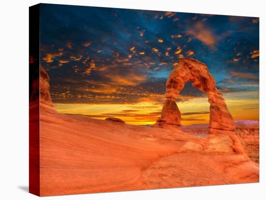 Arches National Park Delicate Arch Sunset in Moab Utah USA Photo Mount-holbox-Premier Image Canvas