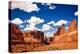 Arches National Park Landscape View with Blue Sky and White Clou-MartinM303-Premier Image Canvas