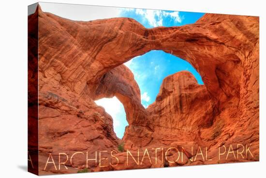 Arches National Park, Utah - Daytime Blue Sky-Lantern Press-Stretched Canvas