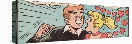 Archie Comics Retro: Archie and Betty Comic Panel; Date (Aged)-null-Stretched Canvas