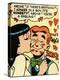Archie Comics Retro: Archie and Veronica Comic Panel; Smack! (Aged)-null-Stretched Canvas