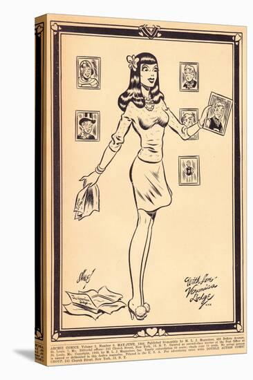 Archie Comics Retro: Archie Comic Panel With Love Veronica Lodge (Aged)-Harry Sahle-Stretched Canvas