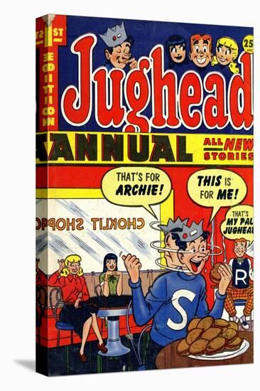 Archie Comics Retro: Jughead Annual Comic Book Cover No.1 (Aged)-null-Stretched Canvas