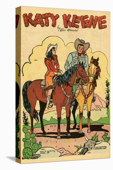 Archie Comics Retro: Katy Keene Cowgirl Pin-Up with K.O. Kelly (Aged)-Bill Woggon-Stretched Canvas