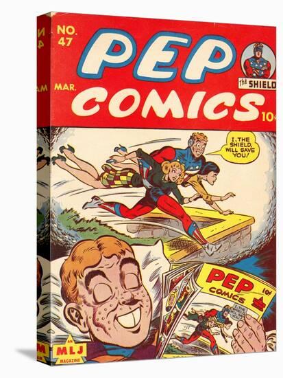 Archie Comics Retro: Pep Comic Book Cover No.47 (Aged)-null-Stretched Canvas