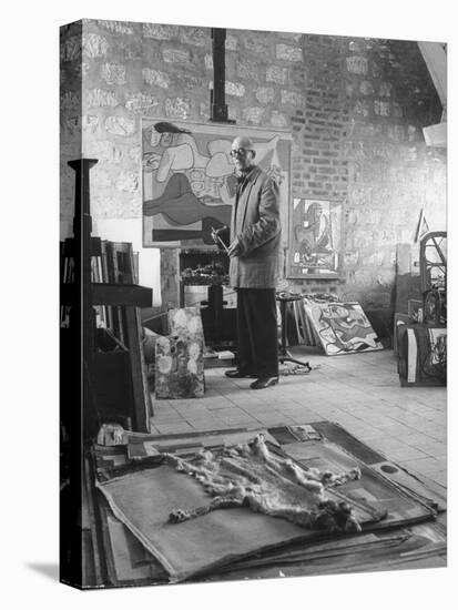 Architect Le Corbusier Working-null-Premier Image Canvas