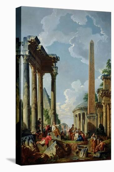 Architectural Capriccio with a Preacher in the Ruins, c.1745-Giovanni Paolo Pannini-Premier Image Canvas