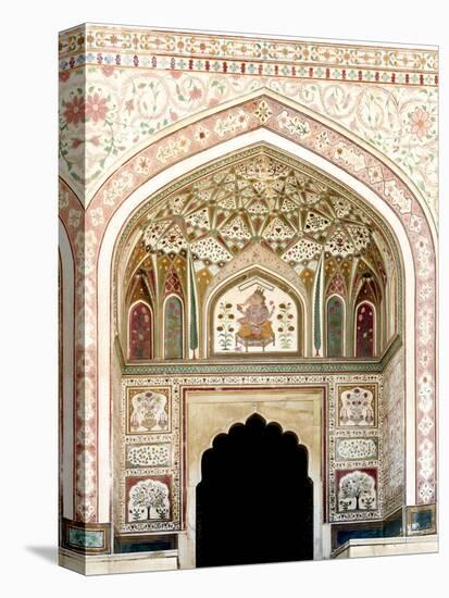 Architectural Detail. Amber Fort. Jaipur. Rajasthan. India-Tom Norring-Premier Image Canvas