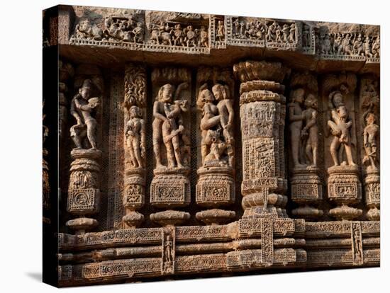 Architectural Detail of Erotic Stone Carvings in a Temple, Sun Temple, Konark, Orissa, India-null-Premier Image Canvas