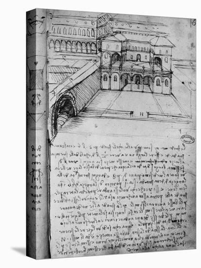 Architectural Sketch for an 'Ideal City', Fol. 16-Leonardo da Vinci-Premier Image Canvas
