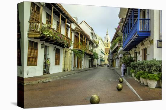 Architecture in the Plaza de San Pedro Claver, Cartagena, Colombia-Jerry Ginsberg-Premier Image Canvas