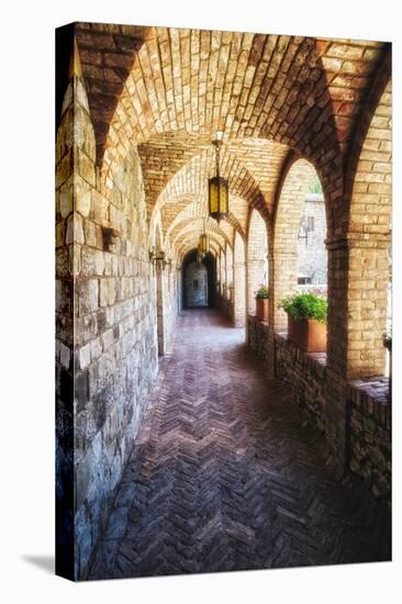 Archways Of A Tuscan Castle In Napa Valley-George Oze-Premier Image Canvas