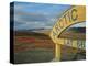 Arctic Circle Crossing Point on Road Across Tundra, Dempster Highway, Yukon, Canada-Anthony Waltham-Premier Image Canvas