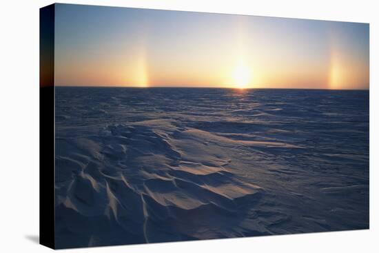 Arctic Coastal Plain, Sundog over Snowy Landscape, Alaska, USA-Hugh Rose-Premier Image Canvas