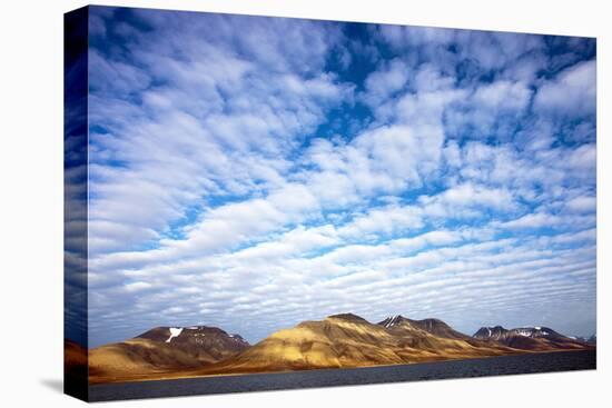 Arctic, Isfjorden. Herringbone Clouds Give Rise to a Striking Light Play on the Land Below-David Slater-Premier Image Canvas