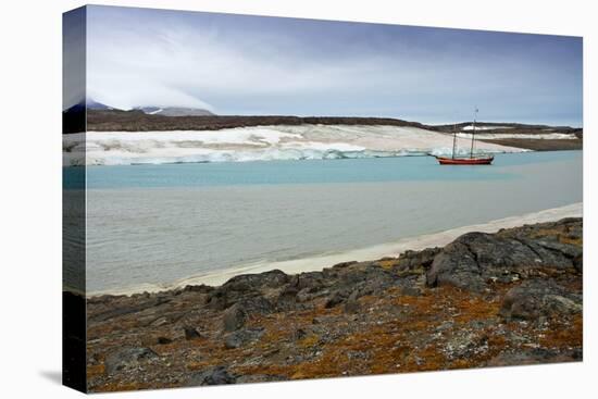 Arctic, Svalbard, Wilhelmoya. a Schooner Anchors in a Remote Fjord on the East Coast of Spitsbergen-David Slater-Premier Image Canvas