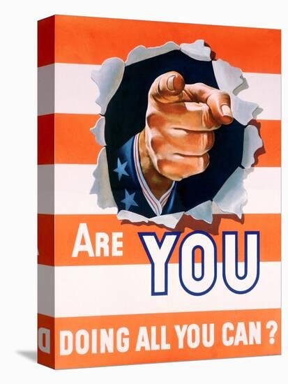 Are You Doing All You Can? World War II Poster-null-Premier Image Canvas