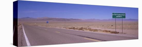 Area 51 Highway Road Sign, Nevada, USA-null-Stretched Canvas