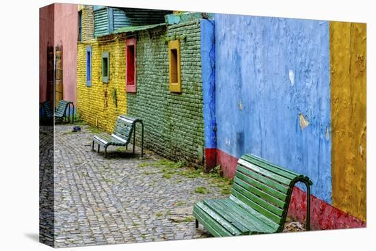 Argentina, Buenos Aires, La Boca, Old wall, colors-George Theodore-Premier Image Canvas