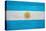 Argentina Flag Design with Wood Patterning - Flags of the World Series-Philippe Hugonnard-Stretched Canvas