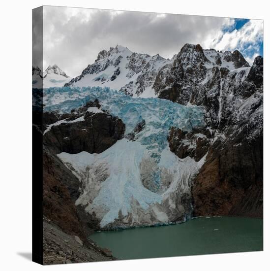 Argentina, Piedras Blancas Glacier pours off Fitzroy and terminates in Lago de los Tres-Howie Garber-Premier Image Canvas