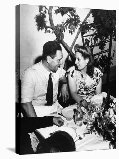 Argentinean Presidential Candidate Juan Peron Chatting with His Wife Evita during campaign party-Thomas D^ Mcavoy-Premier Image Canvas