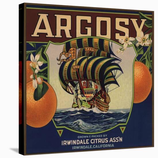 Argosy Brand - Irwindale, California - Citrus Crate Label-Lantern Press-Stretched Canvas