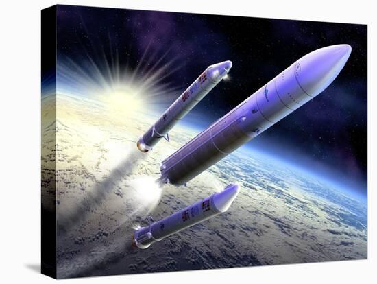 Ariane 5 Launch of Envisat, Artwork-David Ducros-Premier Image Canvas