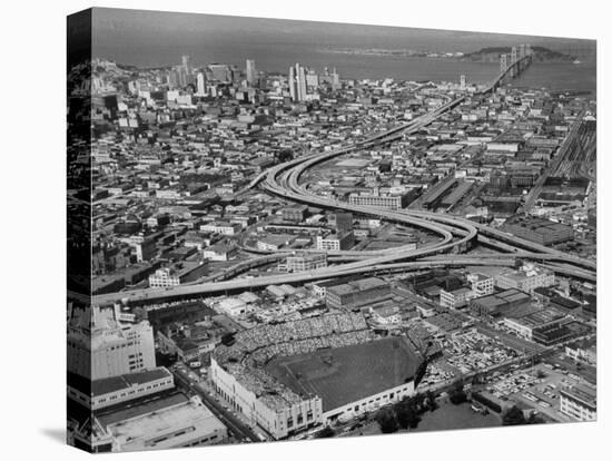 Ariels of Seals Stadium During Opeaning Day-Nat Farbman-Premier Image Canvas