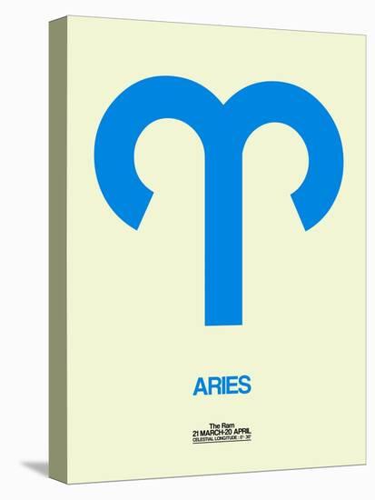 Aries Zodiac Sign Blue-NaxArt-Stretched Canvas