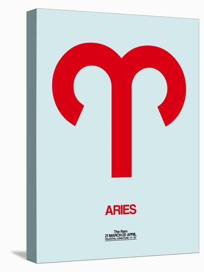 Aries Zodiac Sign Red-NaxArt-Stretched Canvas