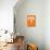 Aries Zodiac Sign White on Orange-NaxArt-Stretched Canvas displayed on a wall