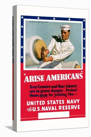 Arise Americans Navy Recruitment Poster-McClelland Barclay-Premier Image Canvas